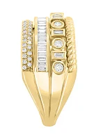 14K Yellow Gold Diamond Ring