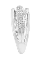 1/2 ct. t.w. Diamond Cocktail Ring in 14K White Gold 