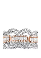 1.09 ct. t.w. Diamond Band in 14k White and Rose Gold 