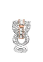 1.09 ct. t.w. Diamond Band in 14k White and Rose Gold 