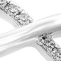 Sterling Silver Diamond Infinity Design Ring