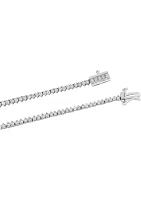 Lab Created Diamond Tennis Necklace in 14K White Gold