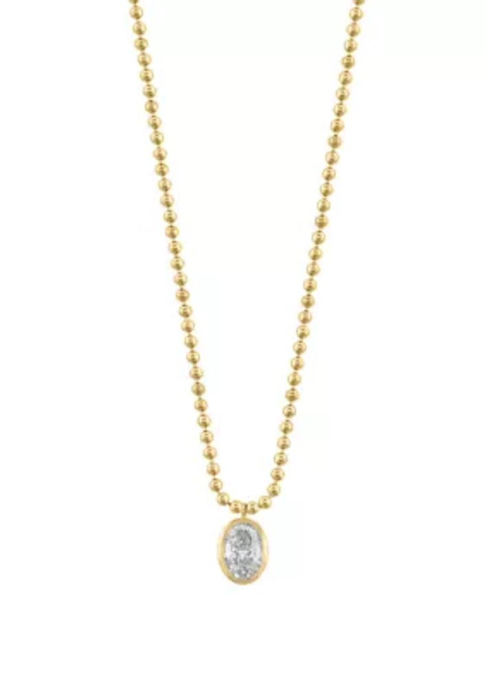 Lab Grown Diamond Necklace in 14K Yellow Gold