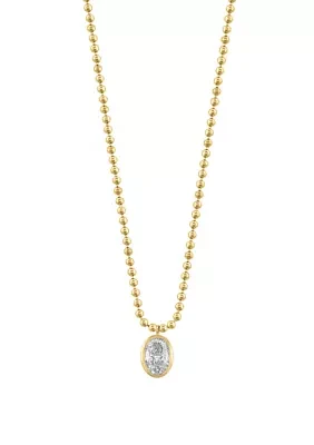 Lab Grown Diamond Necklace in 14K Yellow Gold