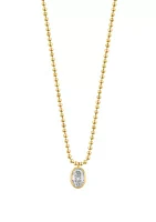 Lab Grown Diamond Necklace in 14K Yellow Gold