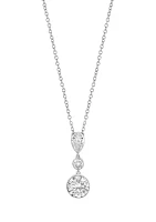 1.41 ct. t.w. Lab Grown Diamond Three Stone Pendant Necklace in 14K White Gold