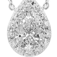 14K White Gold Lab Diamond Necklace