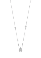 14K White Gold Lab Diamond Necklace