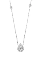 14K White Gold Lab Diamond Necklace