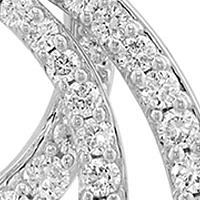 Lab Created 14K White Gold Lab Diamond Necklace 