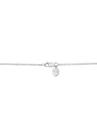 Lab Created 14K White Gold Lab Diamond Necklace 