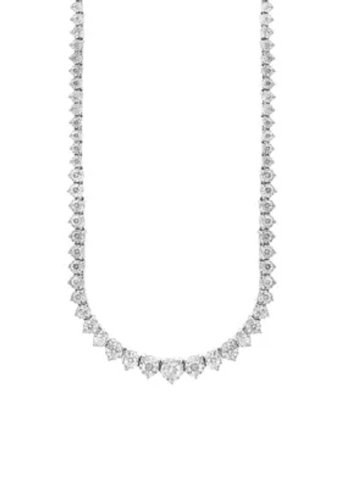 2.91 ct. t.w. Diamond Tennis Necklace in 14k White Gold 