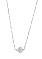 1/4 ct. t.w. Diamond Round Pendant Necklace in Sterling Silver