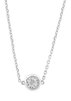 1/4 ct. t.w. Diamond Round Pendant Necklace in Sterling Silver