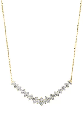 ct. t.w. Diamond Necklace in 14K White and Yellow Gold