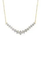 ct. t.w. Diamond Necklace in 14K White and Yellow Gold