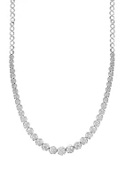 3.87 ct. t.w. Diamond Tennis Necklace in Sterling Silver