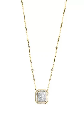 14K Yellow Gold Diamond Necklace