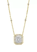 14K Yellow Gold Diamond Necklace