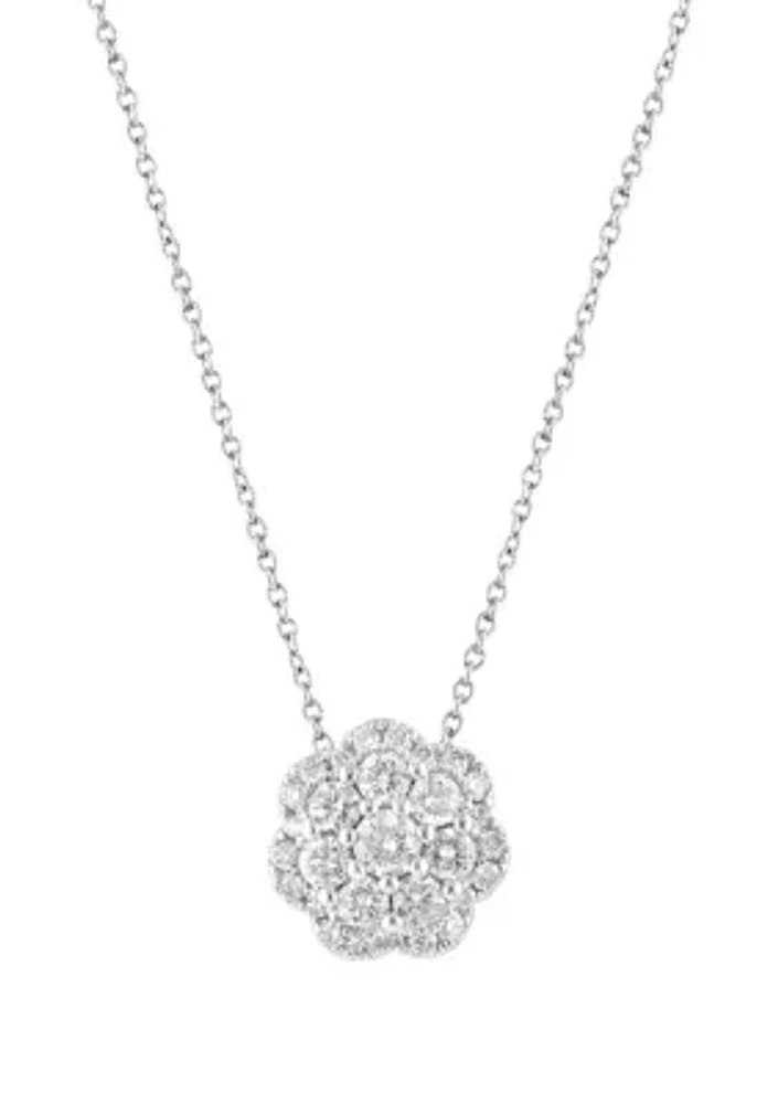 1.01 ct. t.w. Diamond Necklace in 14K White Gold