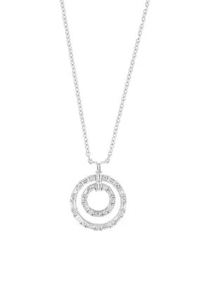 1/2 ct. t.w. Diamond Necklace in 14K White Gold with 18" Rope Chain