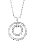 1/2 ct. t.w. Diamond Necklace in 14K White Gold with 18" Rope Chain