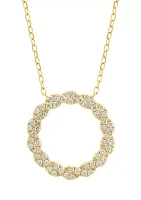 14K Yellow Gold Diamond Necklace 