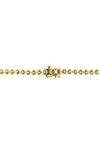 Sterling Silver/14K Gold Plate Diamond Necklace 