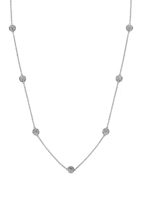 1/2 ct. t.w. Diamond Tincup Necklace in Sterling Silver