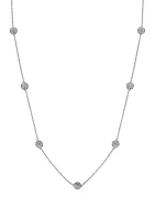 1/2 ct. t.w. Diamond Tincup Necklace in Sterling Silver