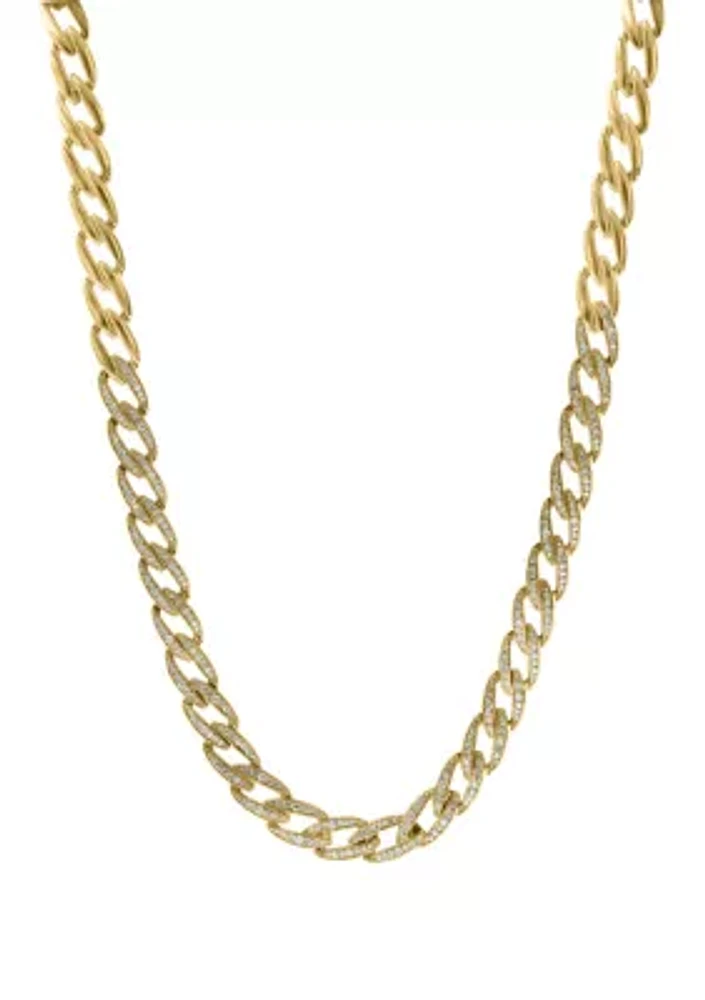 2.09 ct. t.w. Diamond Necklace in `14K Gold Over Sterling Silver