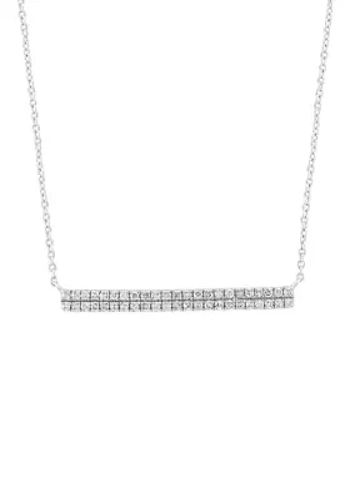 1/4 ct. t.w. Diamond Bar Necklace in Sterling Silver