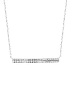 1/4 ct. t.w. Diamond Bar Necklace in Sterling Silver