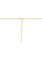 Diamond Miracle Set Station Necklace in Gold Plated Sterling Silver