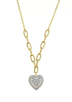 1/4 ct. t.w. Diamond Heart Pendant Necklace in 14K Yellow Gold 