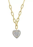 1/4 ct. t.w. Diamond Heart Pendant Necklace in 14K Yellow Gold 