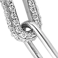 1.09 ct. t.w. Diamond Paperclip Necklace in Sterling Silver