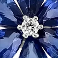 1/5 ct. t.w. Diamond and 1.71 ct. t.w. Sapphire Necklace in 14K White Gold 