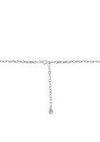 1/5 ct. t.w. Diamond and 1.71 ct. t.w. Sapphire Necklace in 14K White Gold 