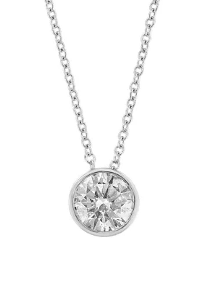   14K White Gold Lab Grown Diamond Necklace