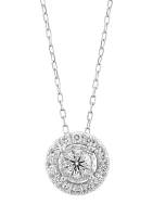 14K White Gold Lab Grown Diamond Pendant