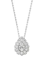 3/4 ct. t.w. Lab Grown Diamond Pendant Necklace in Sterling Silver 