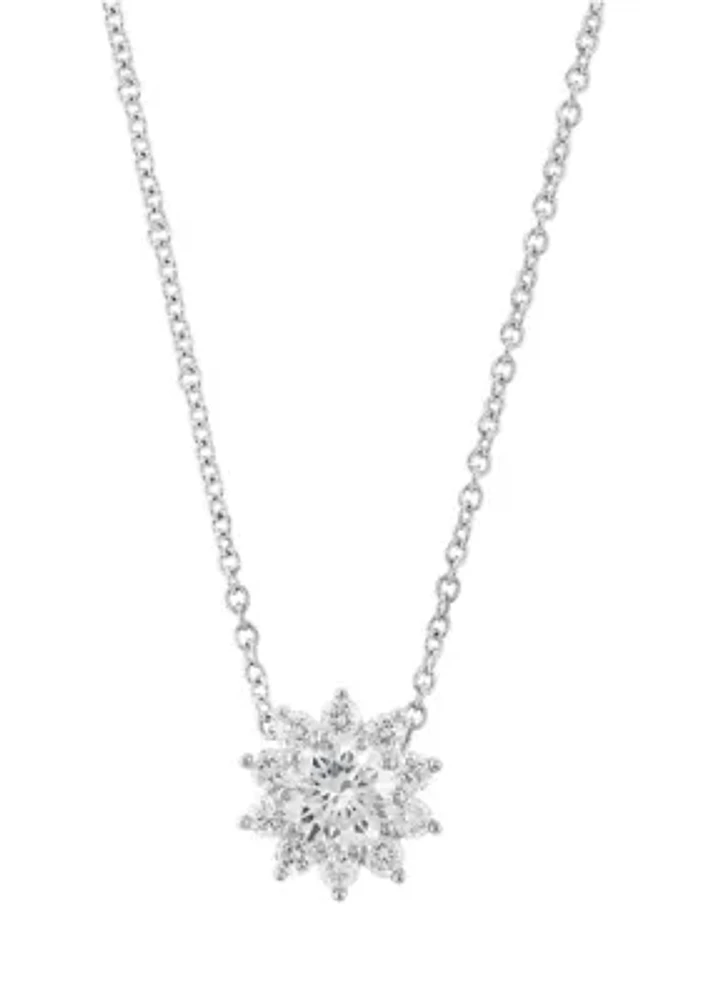 3/4 ct. t.w. Lab Grown Diamond Pendant Necklace in Sterling Silver 