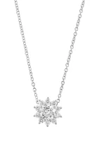 3/4 ct. t.w. Lab Grown Diamond Pendant Necklace in Sterling Silver 