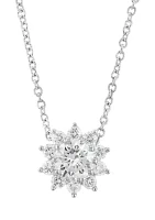 3/4 ct. t.w. Lab Grown Diamond Pendant Necklace in Sterling Silver 