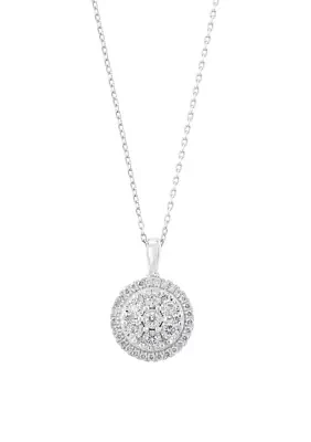 Silver Lab Grown Diamond Necklace 