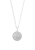 Silver Lab Grown Diamond Necklace 