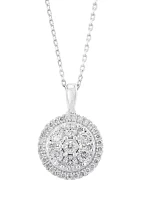 Silver Lab Grown Diamond Necklace 