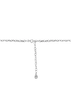 Silver Lab Grown Diamond Necklace 