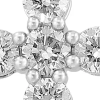 7/8 ct. t.w. Lab Grown Diamond Cross Pendant Necklace in 14K White Gold 
